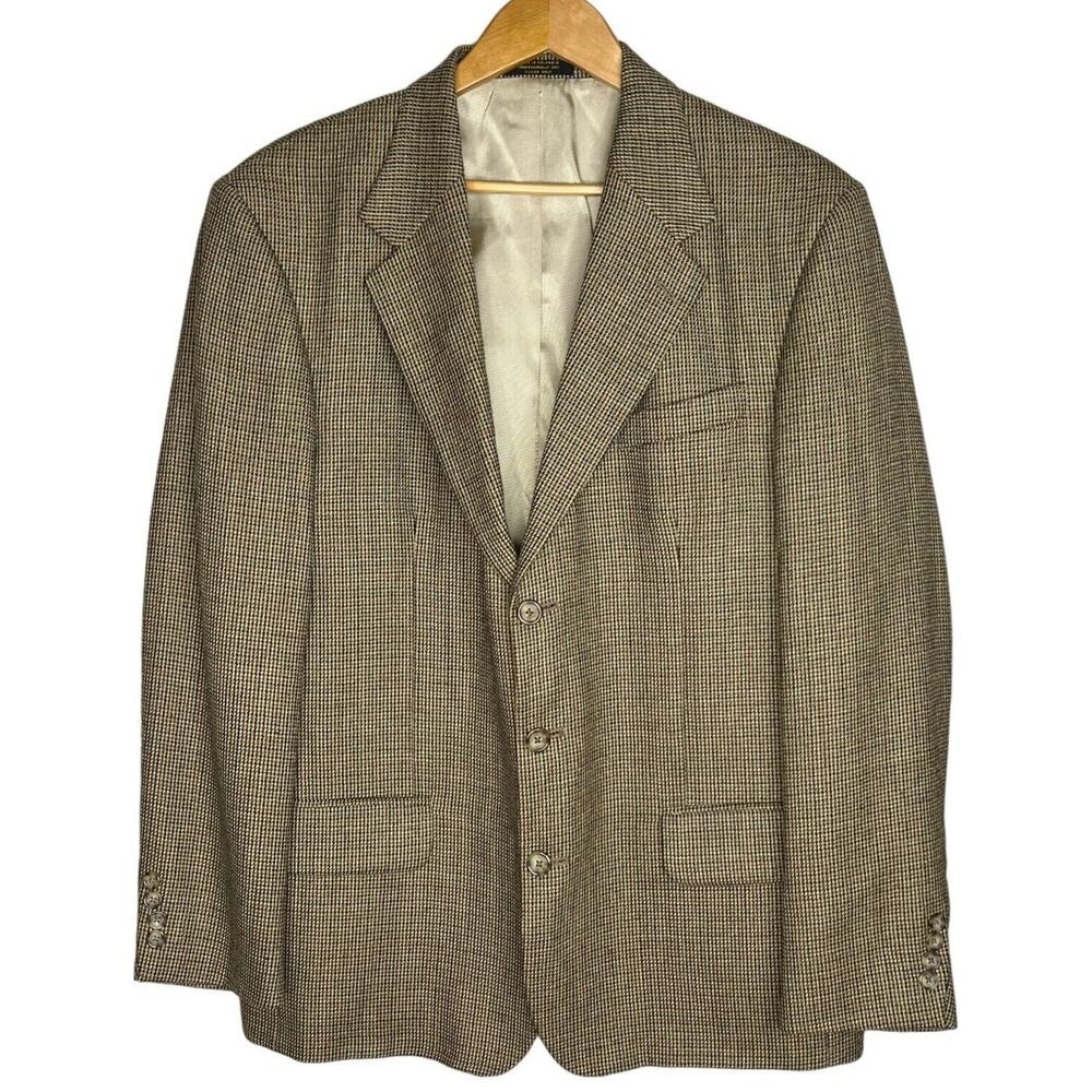 Oscar De La Renta Mens Wool Blazer Jacket 3-Button Size 42L